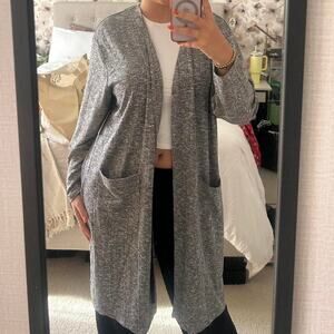 Grey nine west long cardigan